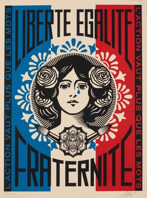 an image of a poster with a woman ' s face on it
