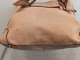 michael korsch tan leather handbag with strap