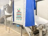 a machine that has a blue cover on it