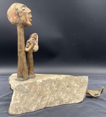 Taldeusz FOLTYN (1936-2019), sculpture bronze « amour infini…