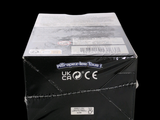 a black box with a white label on it