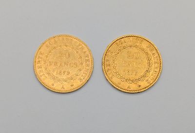 deux pièces d'or, dont l'une est un souverain et l'autre un souverain