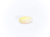 an oplite stone on a white surface with a white background