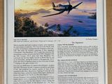 une publicité pour un magazine avec une photo de deux avions volant dans le ciel