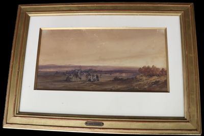 Eugène FLANDRIN (1803-1876) Paysage de Mésopotamie Aquarelle…