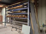 a room that has a lot of shelves in it