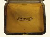 an open suitcase with a logo on it
