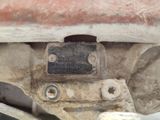 a close up view of a car ' s engine cover