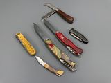 five different types of knives on the table