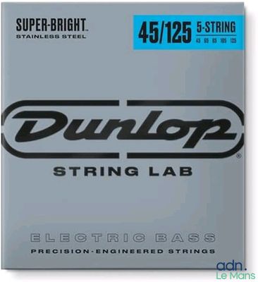 Cordes de basse électrique Dunlop Super Bright 45 - 125