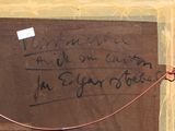 a brown piece of paper with writing on it