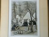 a picture of a picture of a group of people in the woods