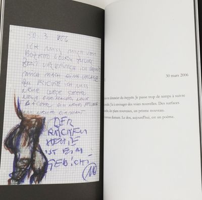 a book with a drawing of a goat on it