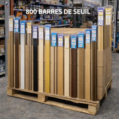 Palette composée de 30 barres de seuil, neuves, emballées, i…