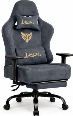 a close up of a chair with a logo on it