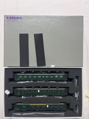 HO – LS MODELS –Rapide Nord Set de 3 wagons voyageurs en livré verte S - Photo 1