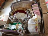 a box full of assorted items sitting on a table