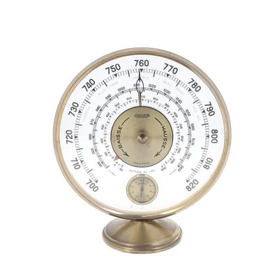 JAEGER BAROMETRE THERMOMETRE Baromètre de bureau rond en mét…