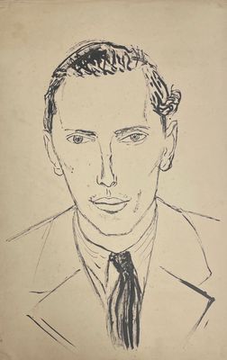 dessin représentant un homme en costume et cravate