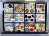 a picture of a display case filled with assorted items