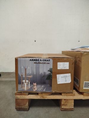 1 Arbre à chat contemporain en corde de jute, MDF? 3 jouets …