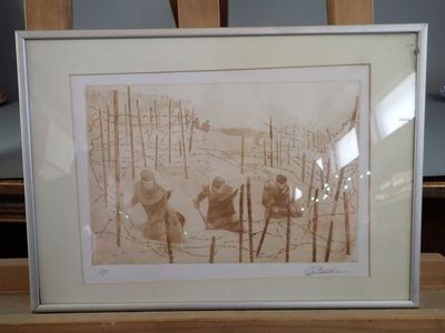 a picture of a picture of a group of people in the woods