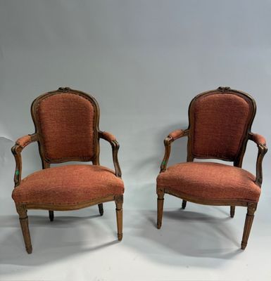pair of louis xvi style armchairs