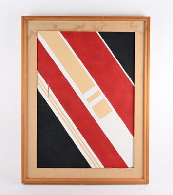une image représentant un tableau à rayures rouges, noires et blanches
