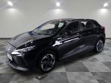 a black toyota c - hr is parked on a checkered floor