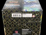 a box of pokemon trading cards with a black background