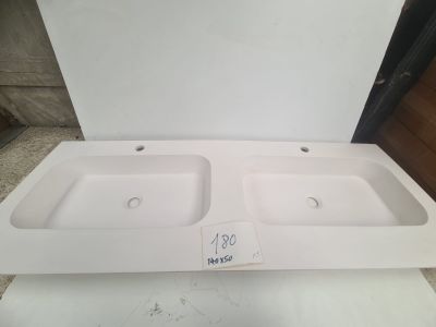 Plan double vasque, 140x50 cm, article d'occasion.