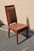 André ARBUS (1903-1969) Chaise "Constellation" en velours br…