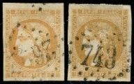deux timbres représentant une femme et un homme