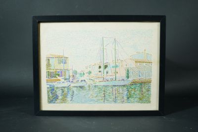 École du XXème siècle Aquarelle sur papier