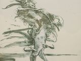 une image représentant le dessin d'une femme portant une coiffe à plumes