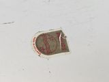 a sticker that has a picture of a person on it