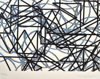 an image of a black and white drawing of a bunch of lines