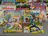a lot of comic books on the table
