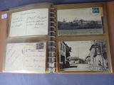 a book with a bunch of old postcards on it