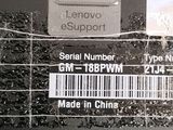 a close up of a label on a computer keyboard