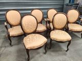 set of six french style dining chairs with upholstered upholstered seats