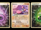three different pokemon cards with different designs on them