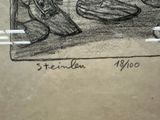 a drawing of a pair of shoes on the ground