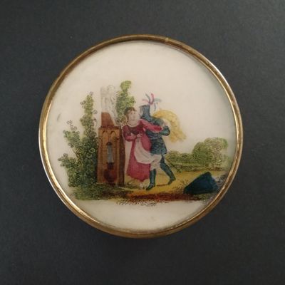 Boîte à pralines en carton, époque Charles X - Photo 1