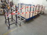 a cart that has a table on it in a warehouse