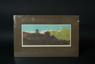 Eduard EULER (1867-1931) Abend am Schloss Tirol (1906)