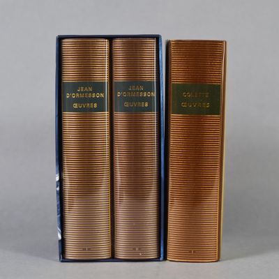 two books are sitting side by side on a gray surface