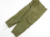 a pair of green cargo pants on a white background