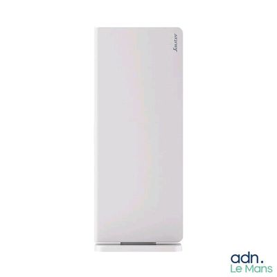 une image représentant un ordinateur portable blanc posé sur une surface blanche
