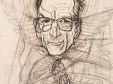 drawing of a drawing of a man with glasses and a tie